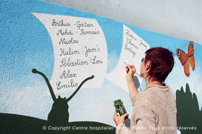 Culture et santé au CH de Rouffach - Fresque murale