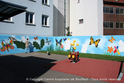 Culture et santé au CH de Rouffach - Fresque murale